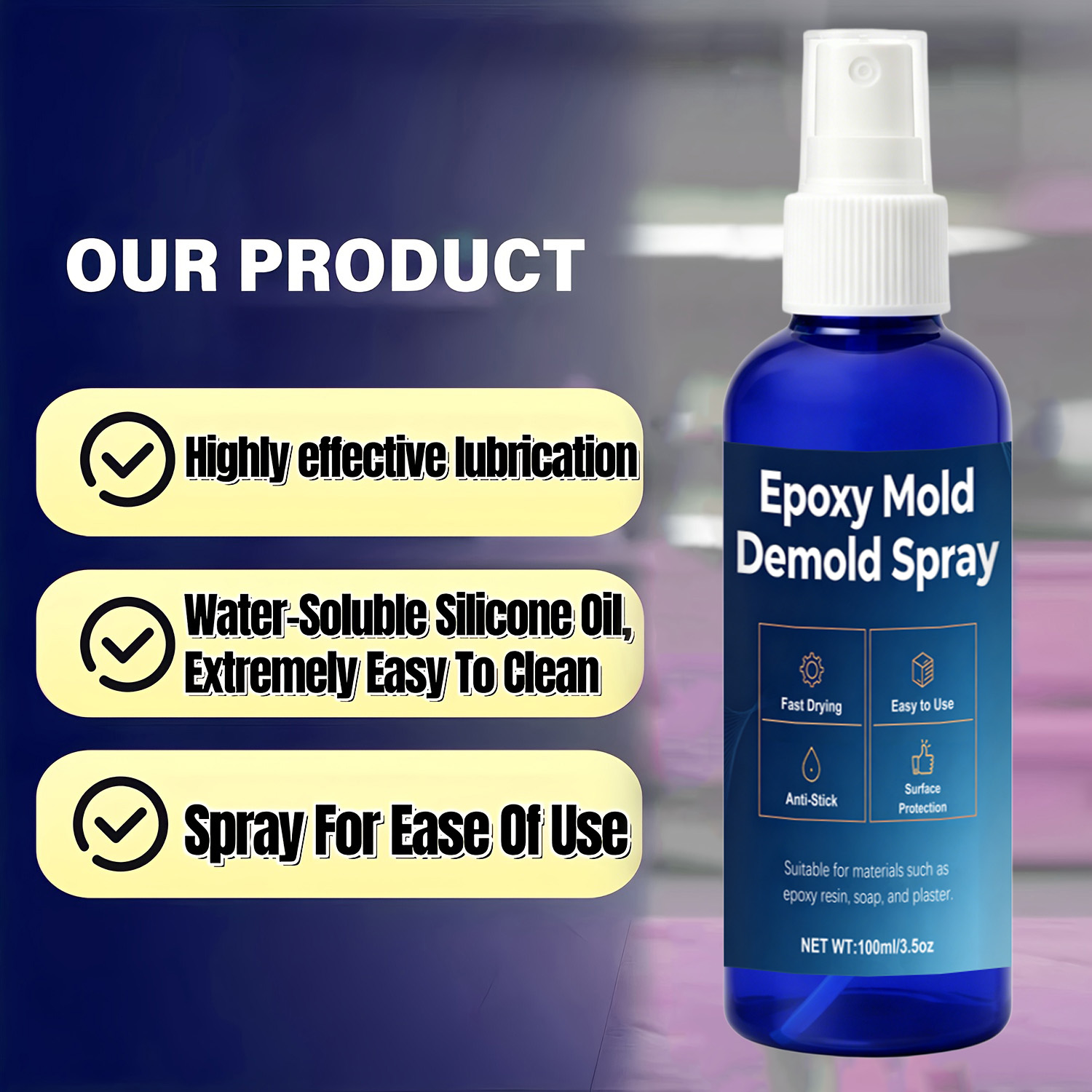 Release Spray Silicone - Спрей-разделитель для силиконовых форм, профессиональный разделительный