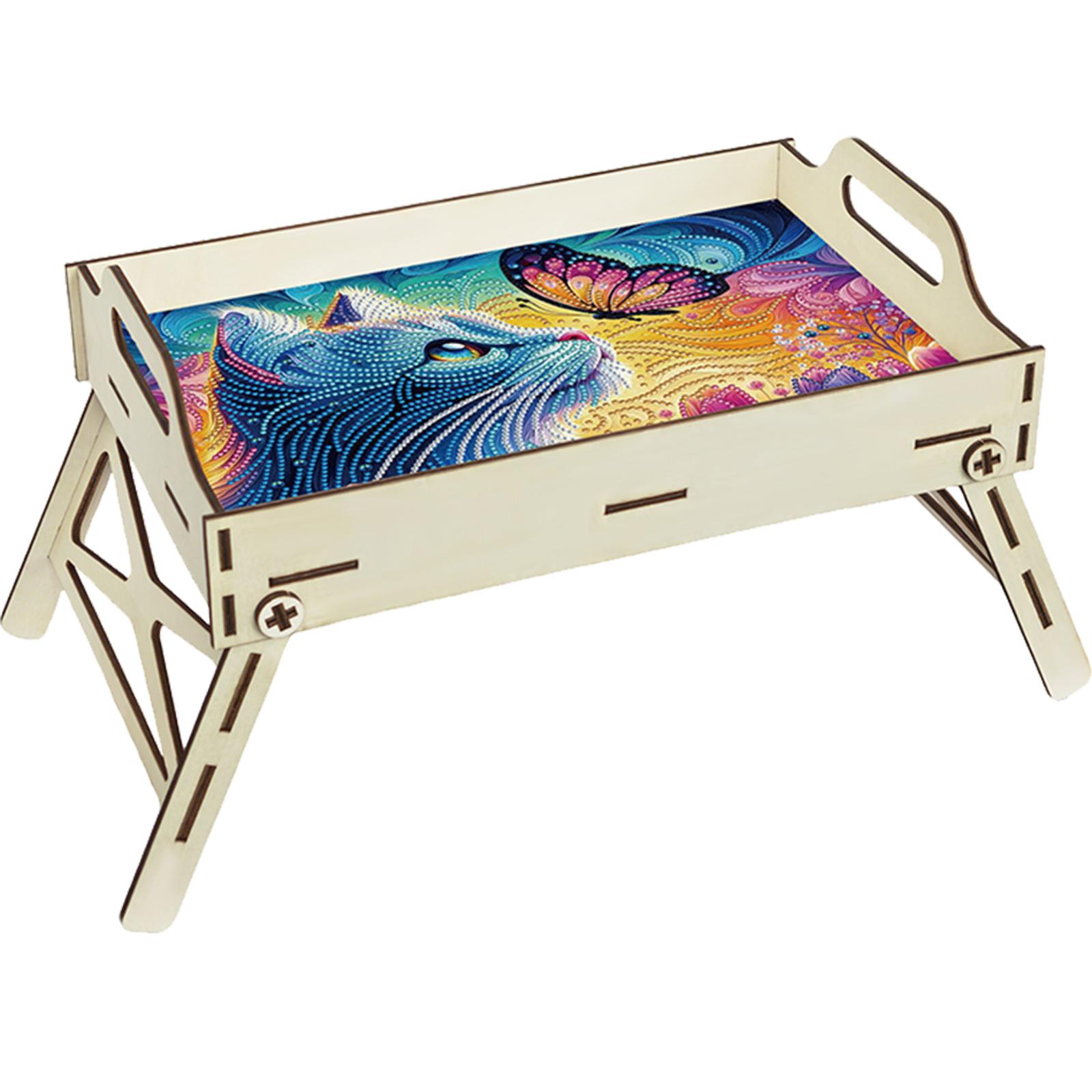 Resin Art Wooden Tray - Поднос для сервировки с ручкой, 5D