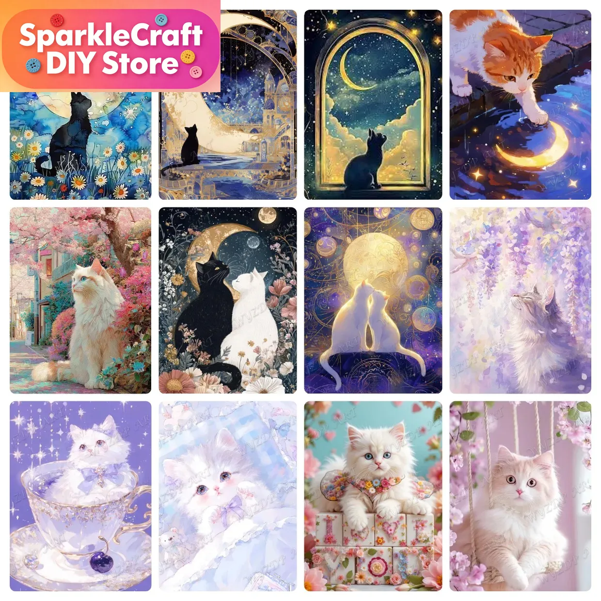 Resin Art Home Decor - Набор для алмазной вышивки 5D «Кот