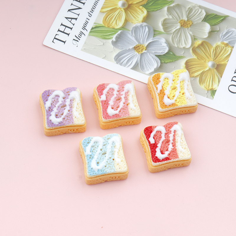 Resin Art Earrings Material - 30/300 шт. миниатюрные бисквиты-тосты из смолы
