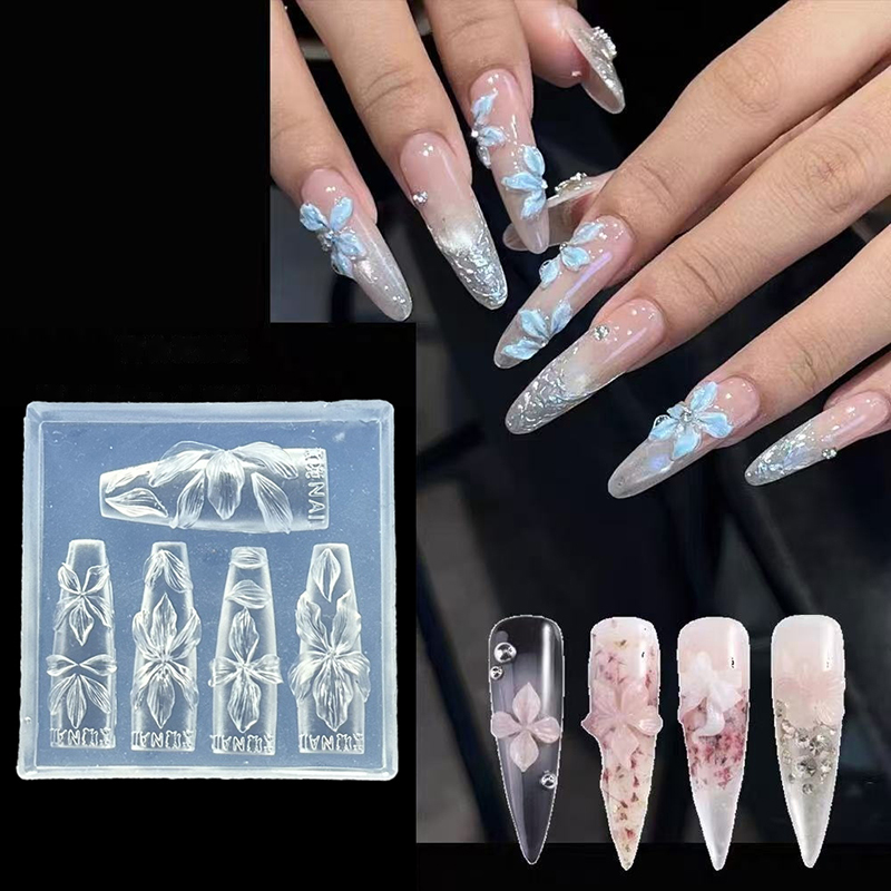 Resin Art Templates Free - 3D цветы форма для ногтей DIY