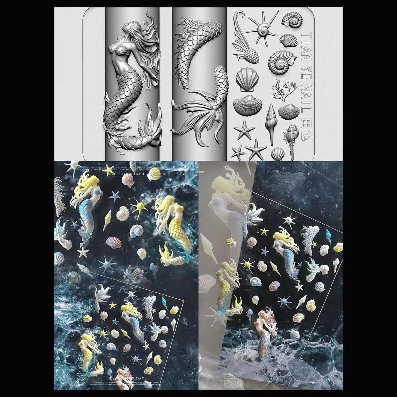 Resin Art Templates Free - 3D-шаблоны для ногтей из мягкого силикона: