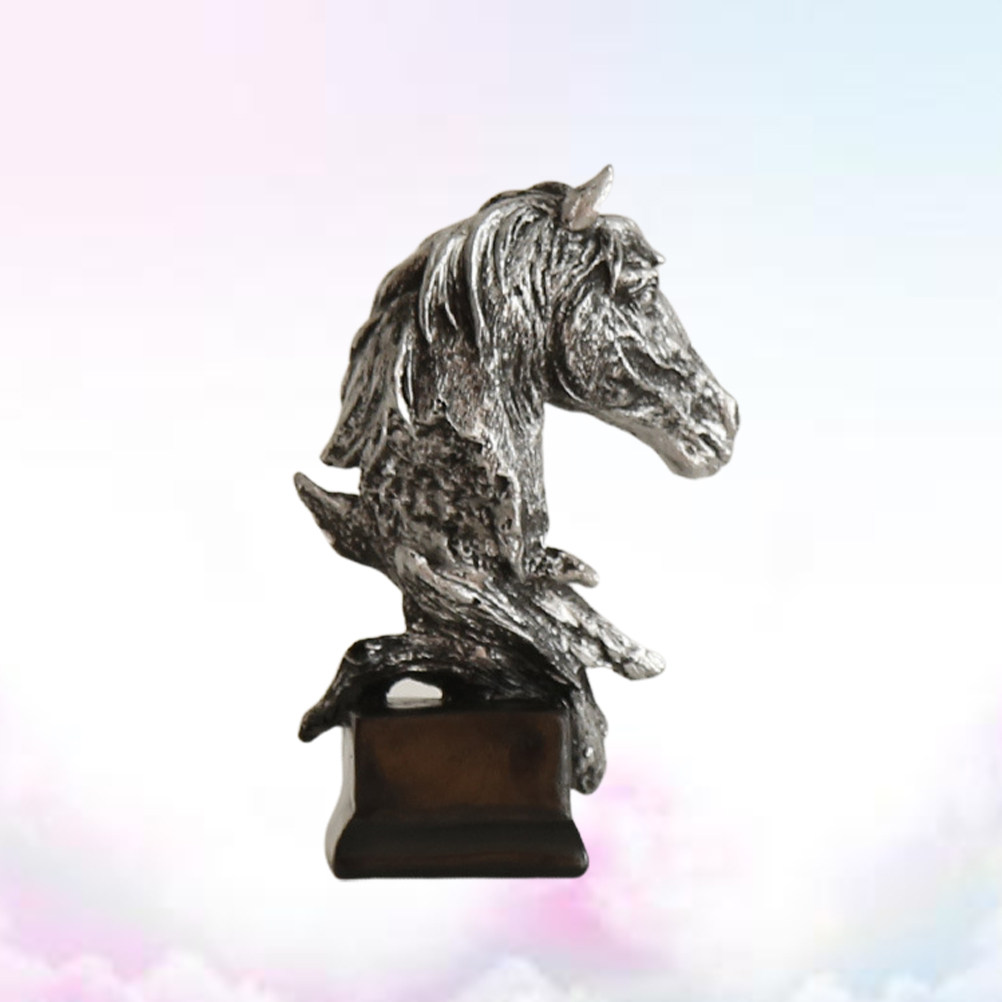 Resin Art Use - Изысканная миниатюрная статуэтка головы лошади из