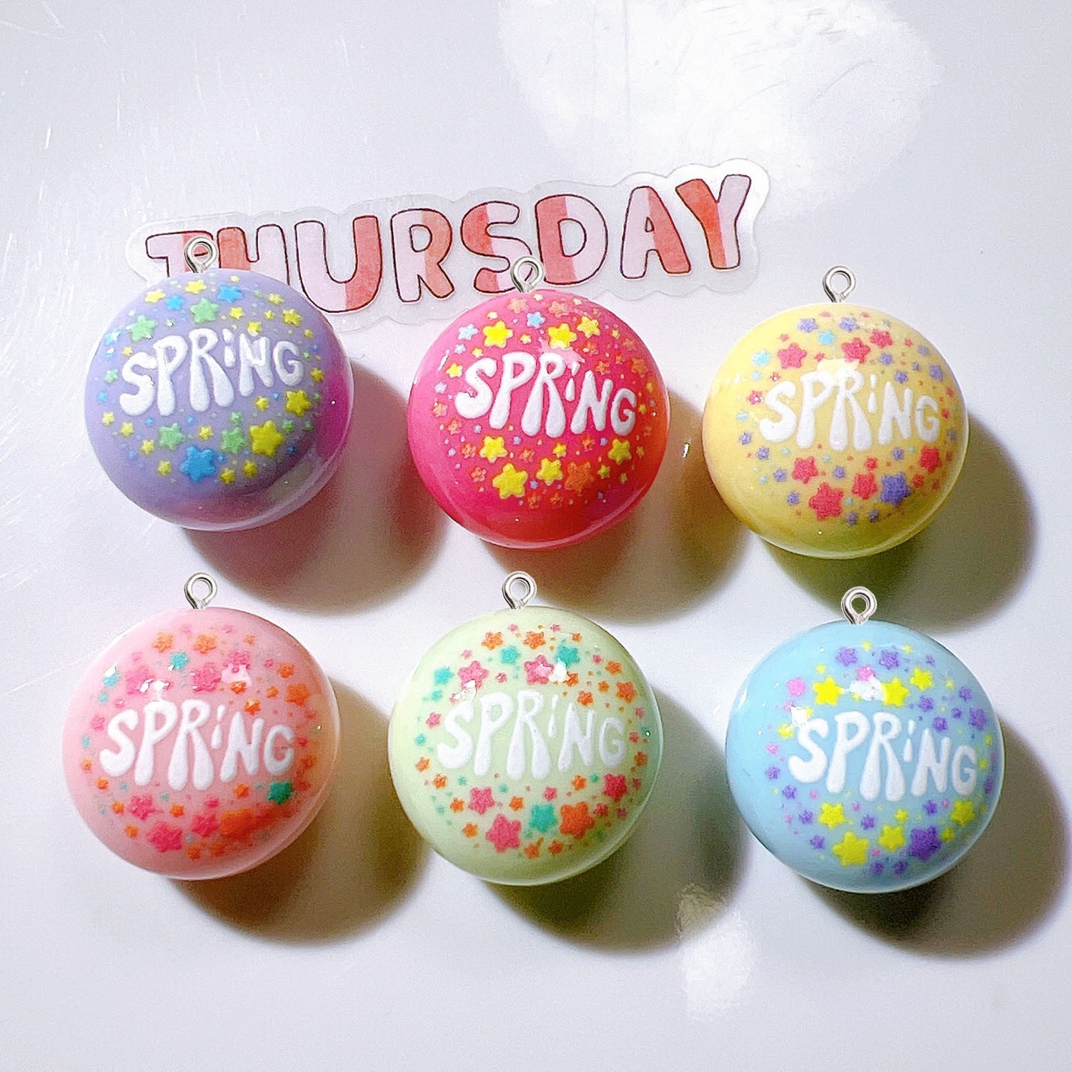 Resin Art Earrings Material - 10 шт. круглых плоских подвесок из