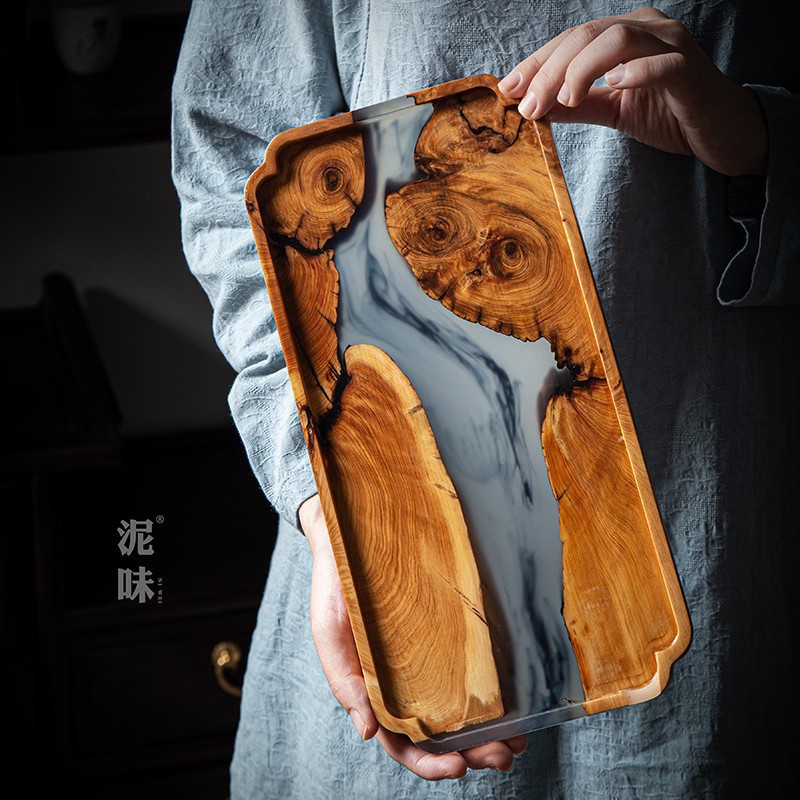 Чайный поднос в японском дзен- – обзор и цена Resin Art Wooden Tray