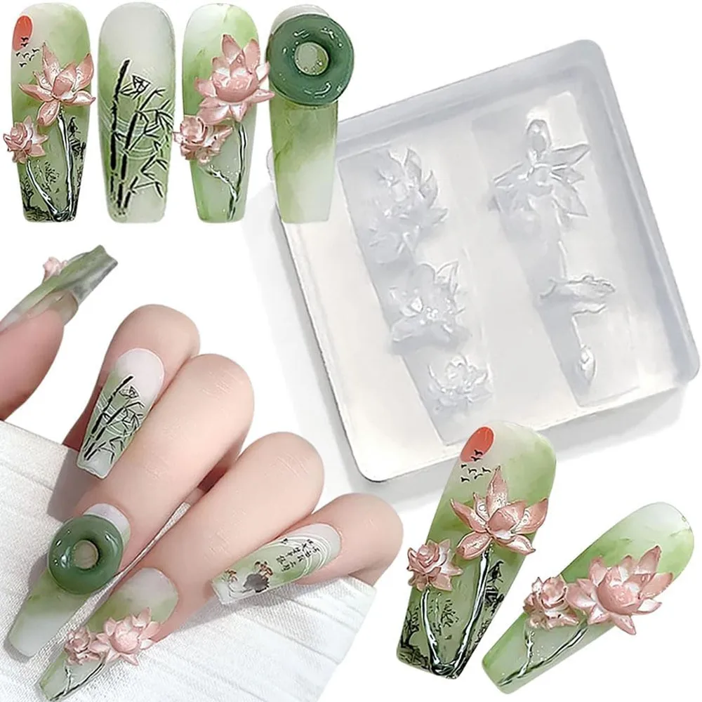 3D шипы дизайн ногтей силиконо – обзор и цена Resin Art Templates Free