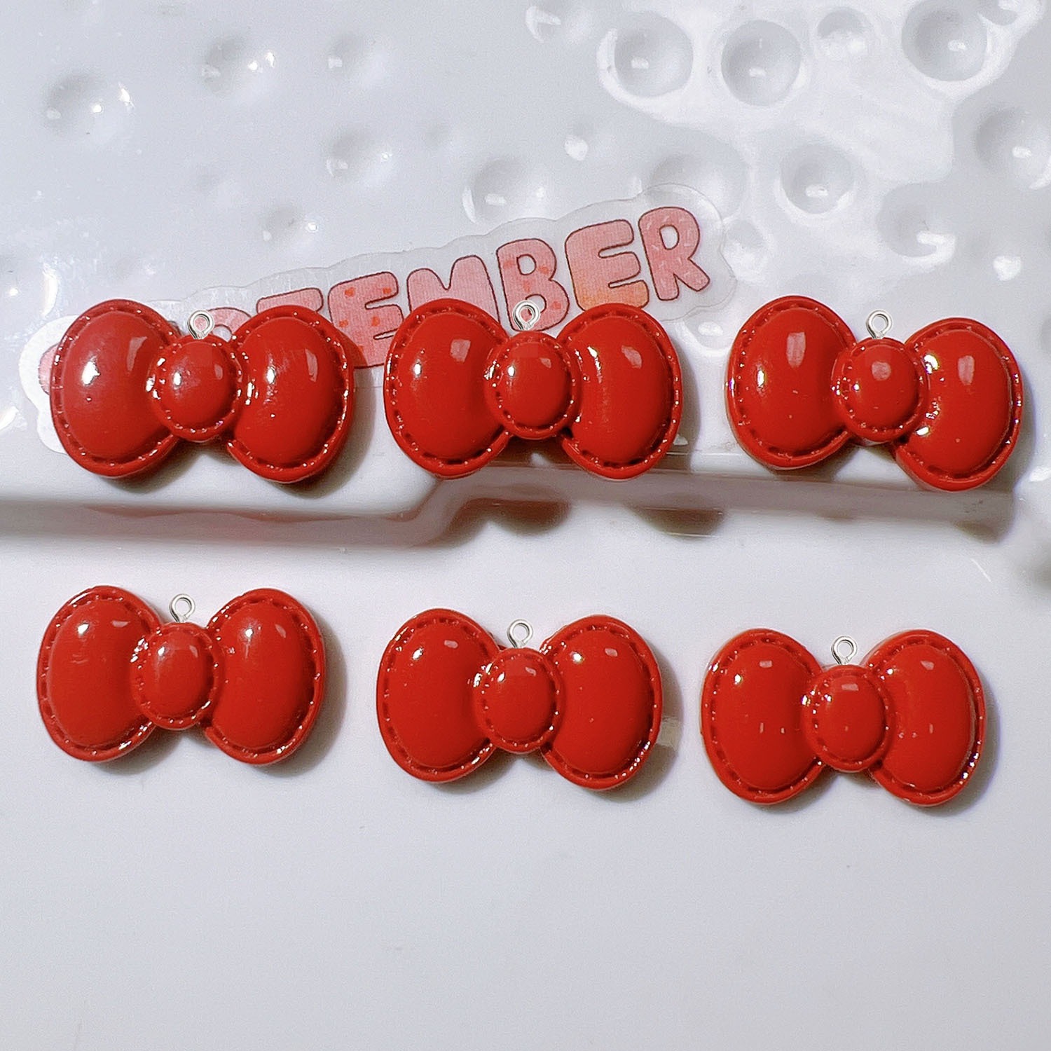 10 шт., милый мультяшный бант, – обзор и цена Resin Art Earrings Material