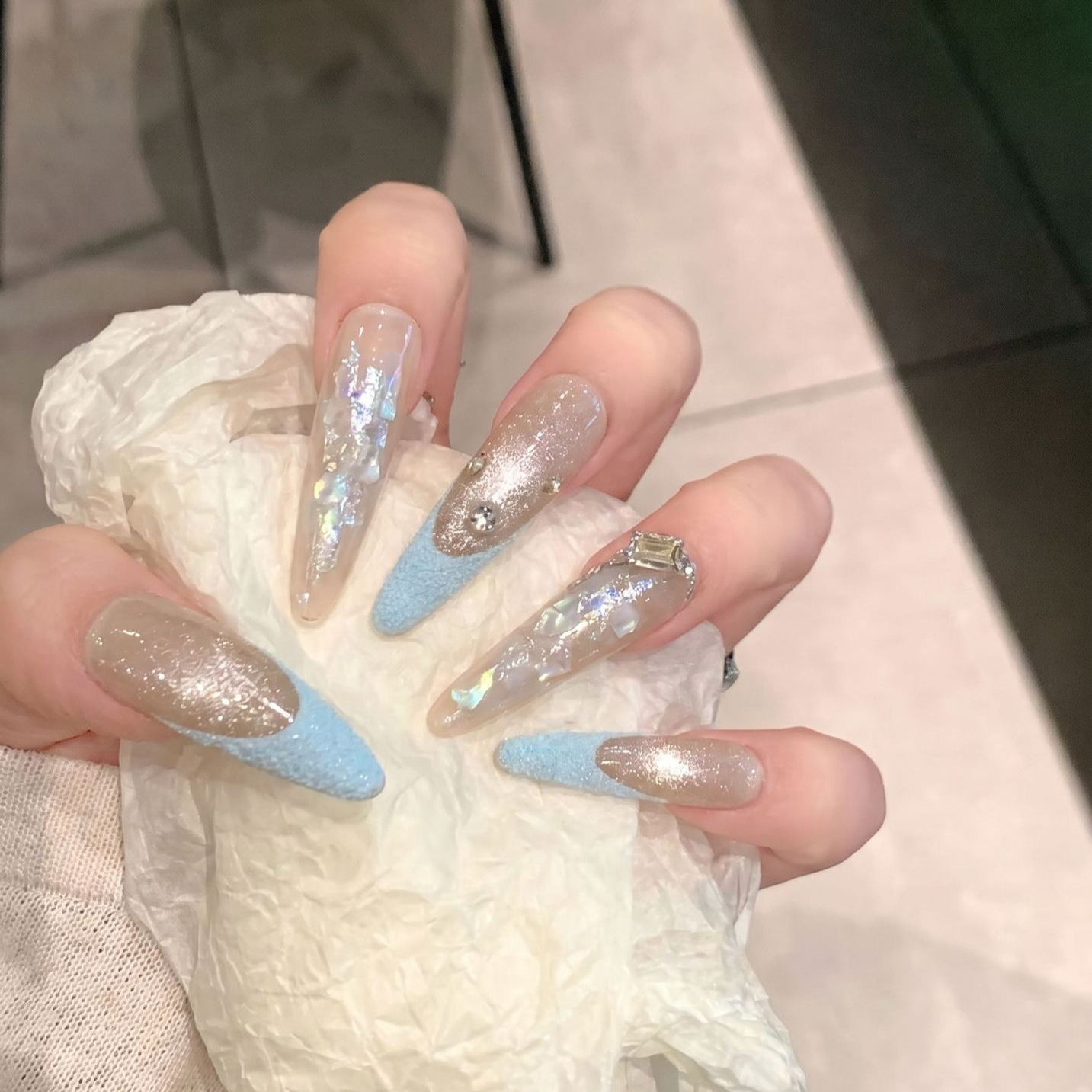 Press On Nails 10 шт. фиолетов – обзор и цена Resin Art And Deco