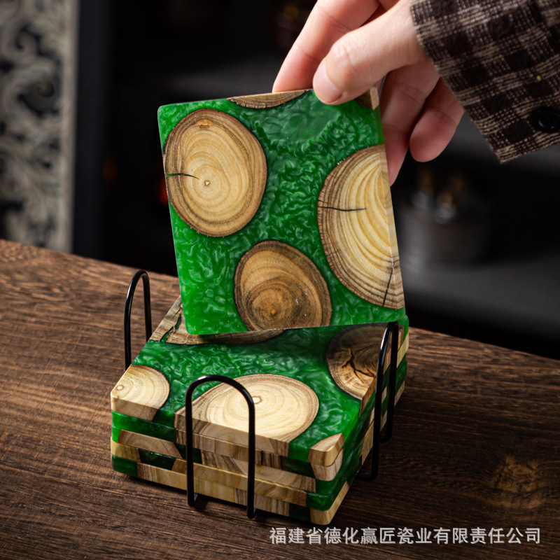 Чайный поднос Zen Ink-Art Dry  – обзор и цена Resin Art Wooden Tray
