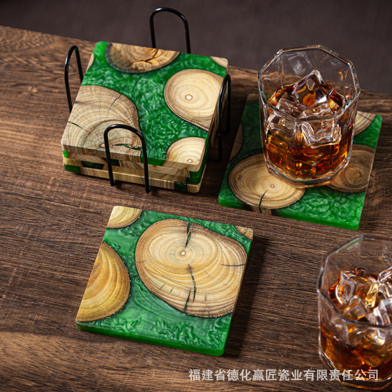 Чайный поднос Zen Ink-Art Dry  – обзор и цена Resin Art Wooden Tray