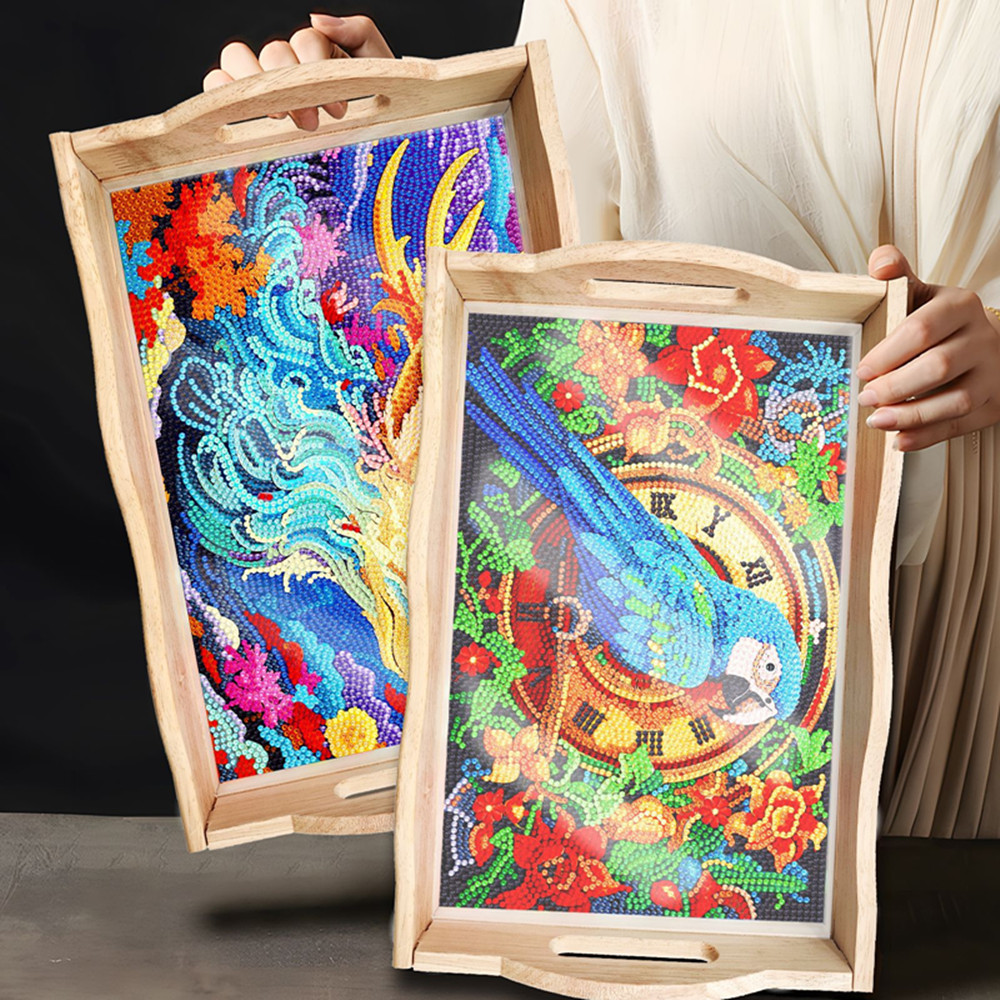 5D DIY деревянная обеденная та – обзор и цена Resin Art Wooden Tray