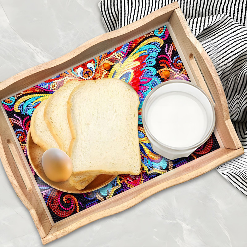 5D DIY деревянная обеденная та – обзор и цена Resin Art Wooden Tray