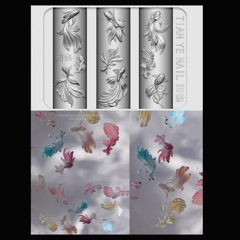 3D-шаблоны для ногтей из мягко – обзор и цена Resin Art Templates Free