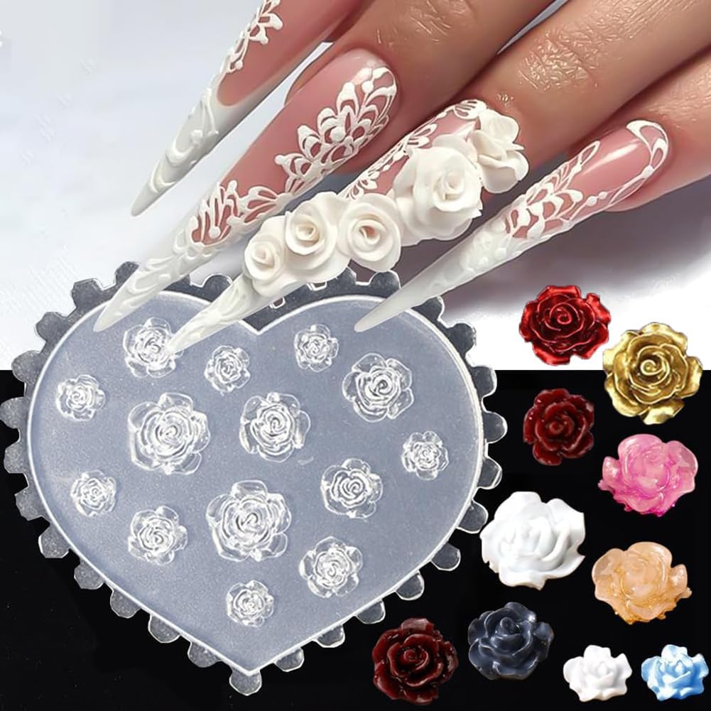 3D-формы для ногтей в виде цве – обзор и цена Resin Art Templates Free