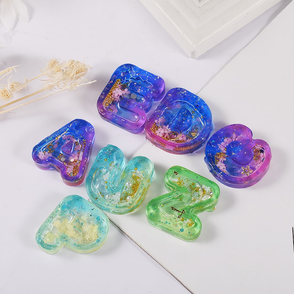 Силиконовая форма для литья из – обзор и цена Resin Art Letter Keychain